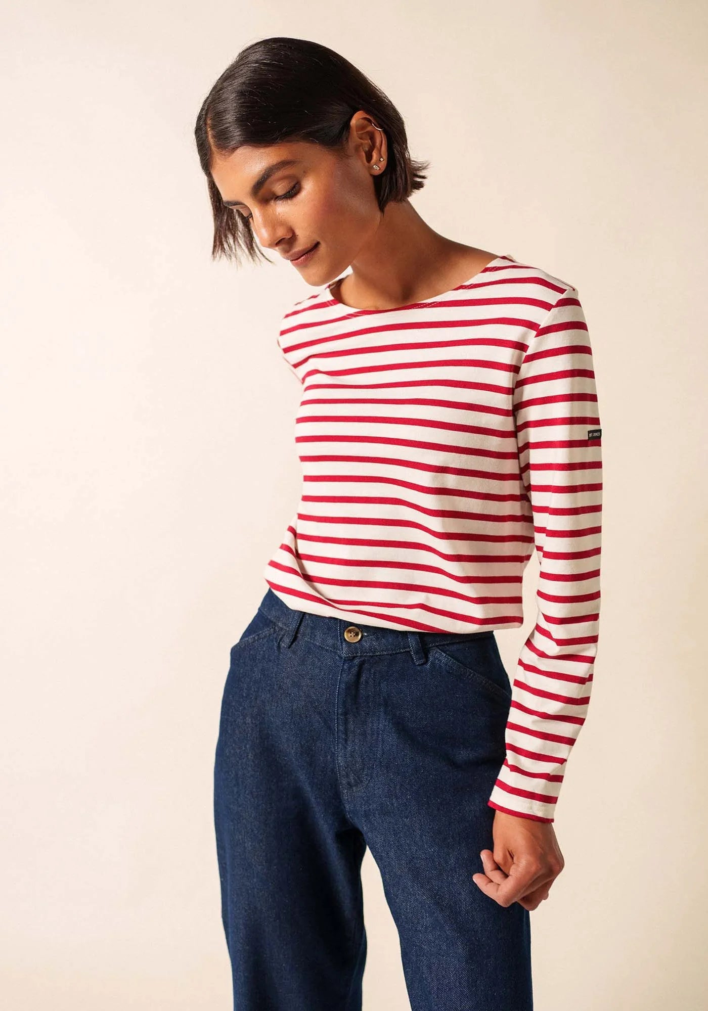 Saint James Dames - Minquidame | Bretonse Streep Shirt met Lange Mouw - Colorie the Hague
