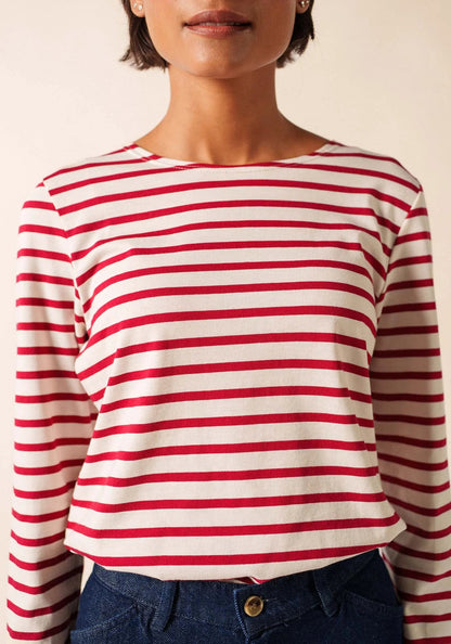 Saint James Dames - Minquidame | Bretonse Streep Shirt met Lange Mouw - Colorie the Hague