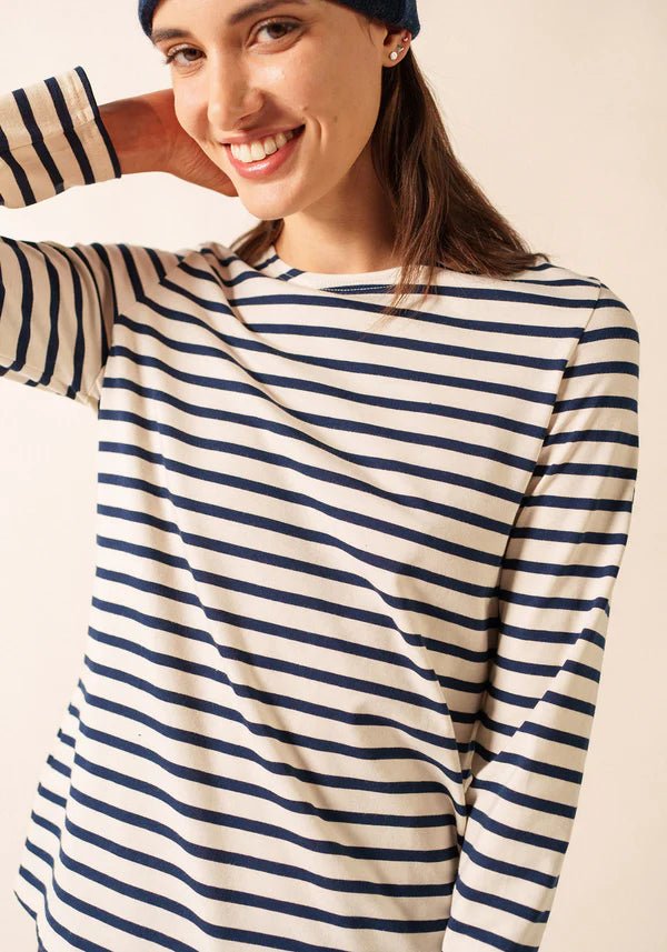 Saint James Dames - Minquidame | Bretonse Streep Shirt met Lange Mouw - Colorie the Hague