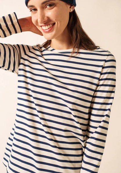 Saint James Dames - Minquidame | Bretonse Streep Shirt met Lange Mouw - Colorie the Hague