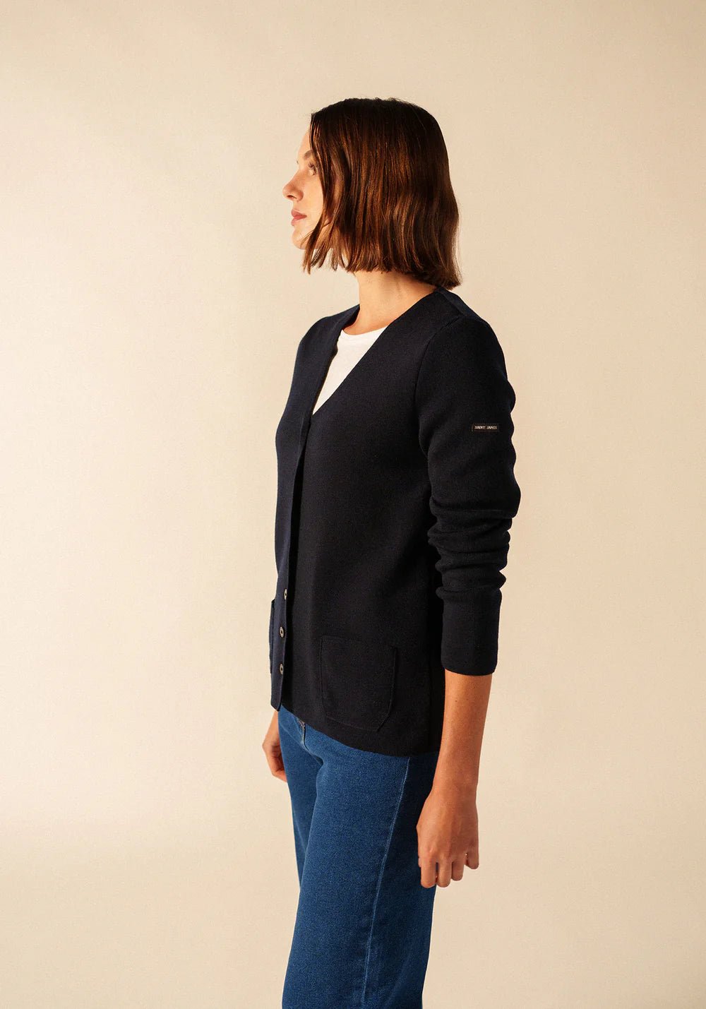 Saint James Dames | V Hals Vest | Blainville - Colorie the Hague