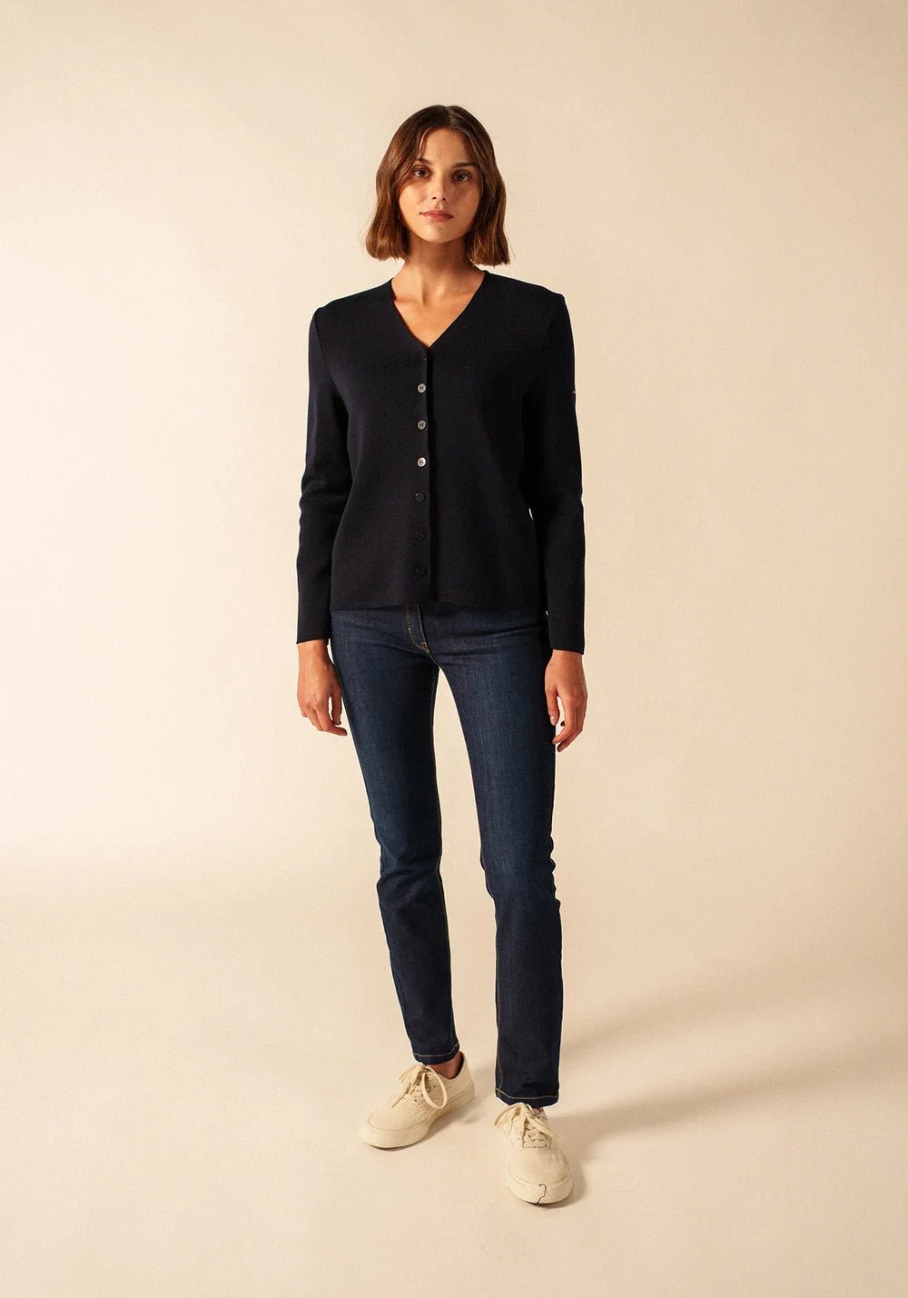 Saint James Dames | V Hals Vest | Brevands - Colorie the Hague