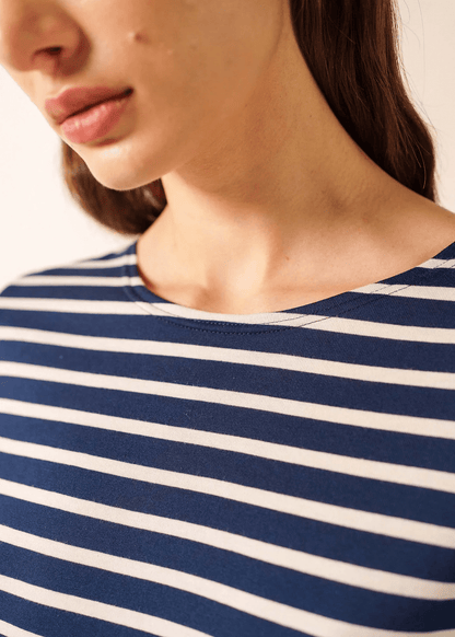 Saint James Minquidame | Bretonse Streep Shirt met Lange Mouw - Colorie the Hague