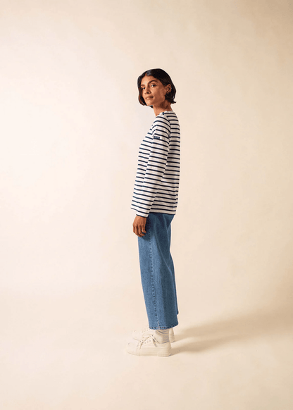 Saint James Minquidame | Bretonse Streep Shirt met Lange Mouw - Colorie the Hague