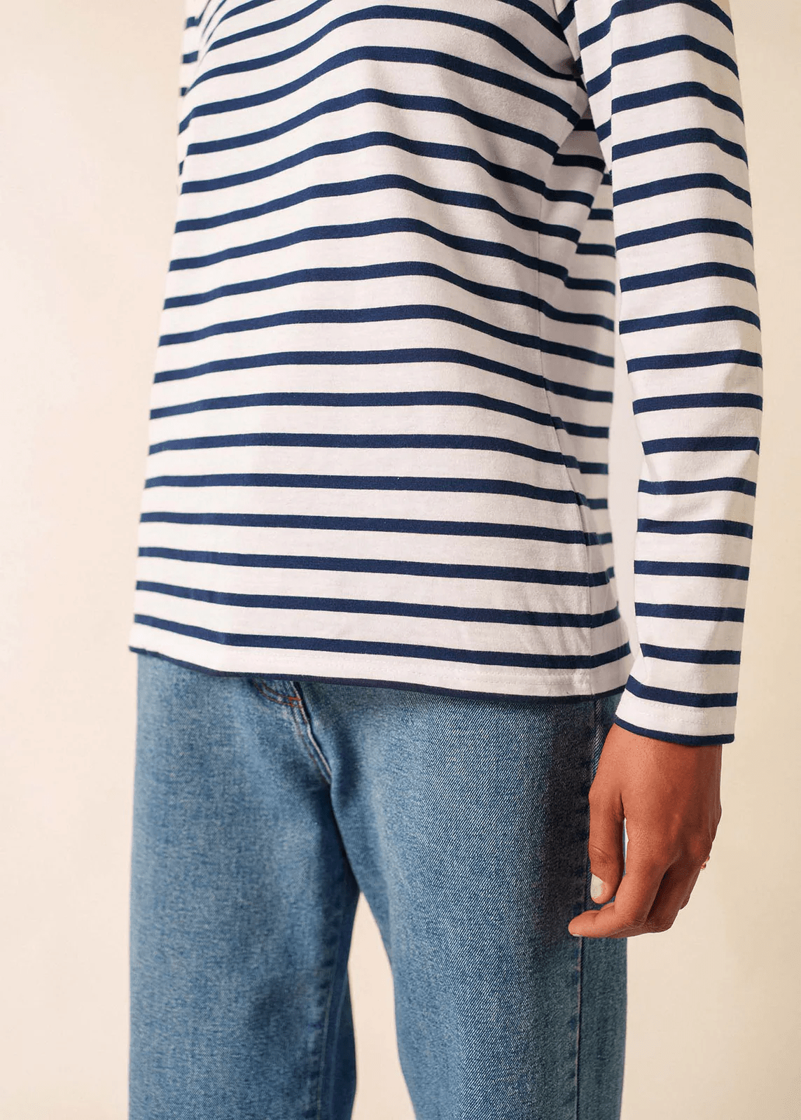 Saint James Minquidame | Bretonse Streep Shirt met Lange Mouw - Colorie the Hague