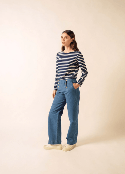Saint James Minquidame | Bretonse Streep Shirt met Lange Mouw - Colorie the Hague