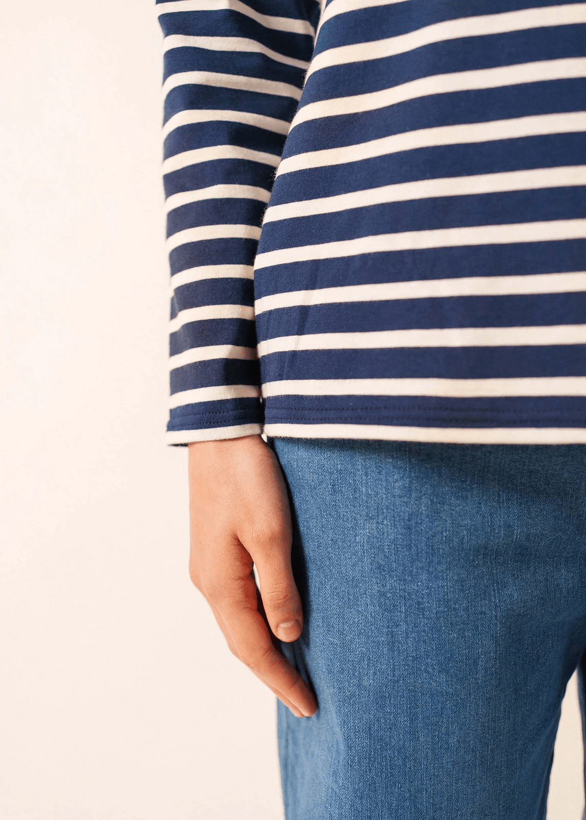 Saint James Minquidame | Bretonse Streep Shirt met Lange Mouw - Colorie the Hague