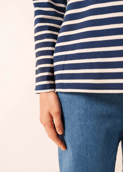 Saint James Minquidame | Bretonse Streep Shirt met Lange Mouw - Colorie the Hague