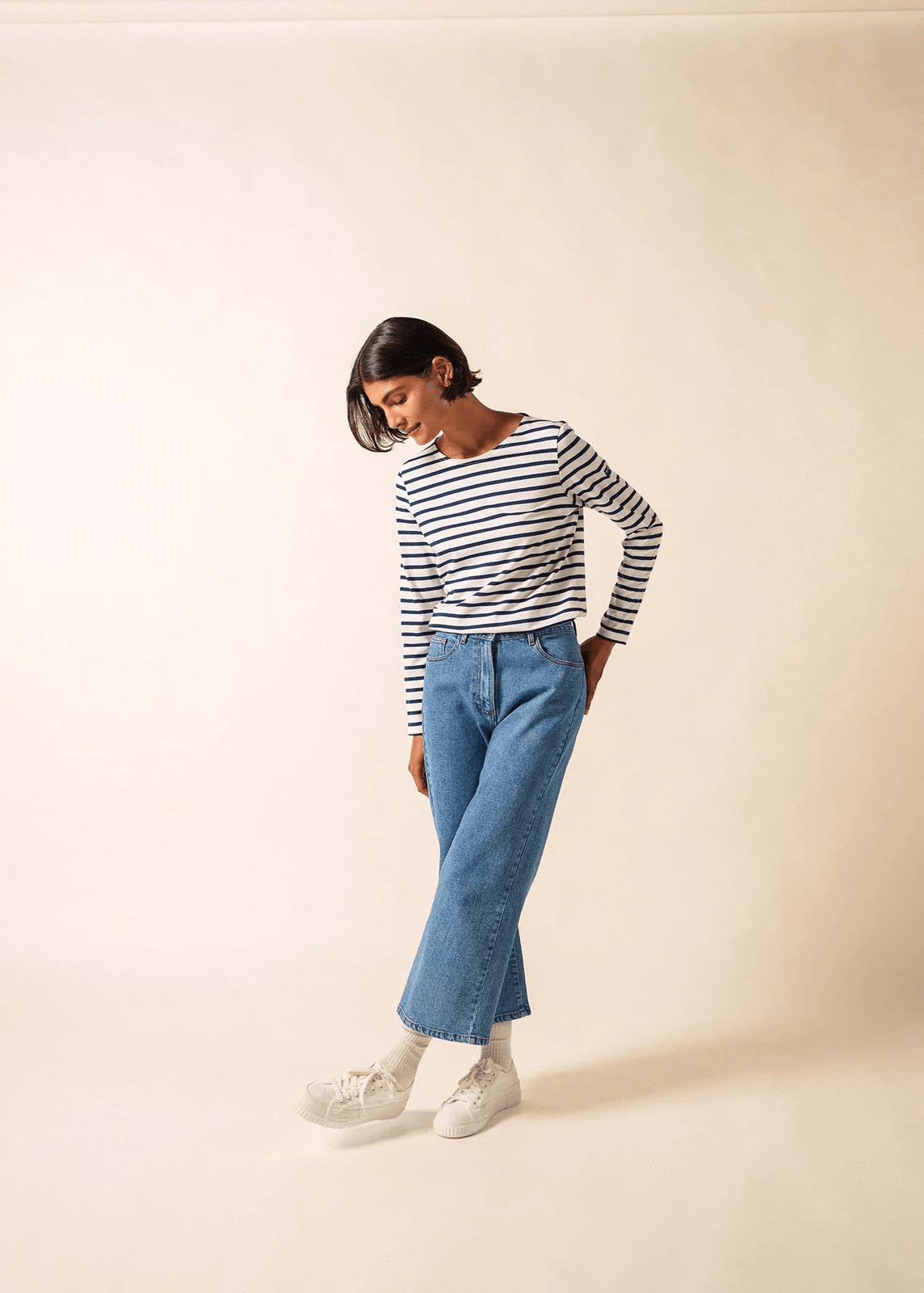 Saint James Minquidame | Bretonse Streep Shirt met Lange Mouw - Colorie the Hague