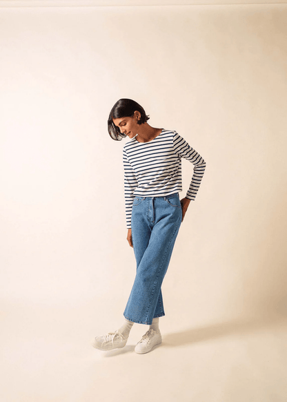 Saint James Minquidame | Bretonse Streep Shirt met Lange Mouw - Colorie the Hague