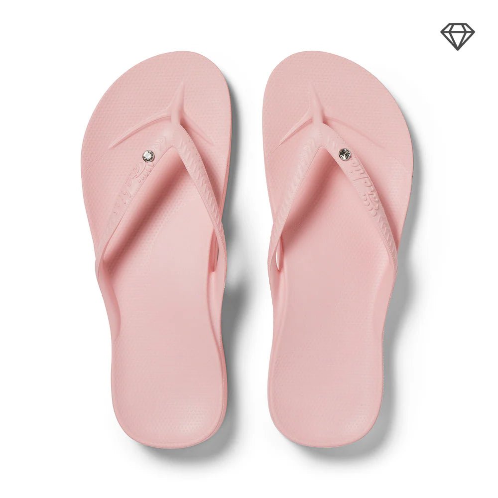 Slippers Met Voetbed | Roze Met Steentje - Colorie the Hague
