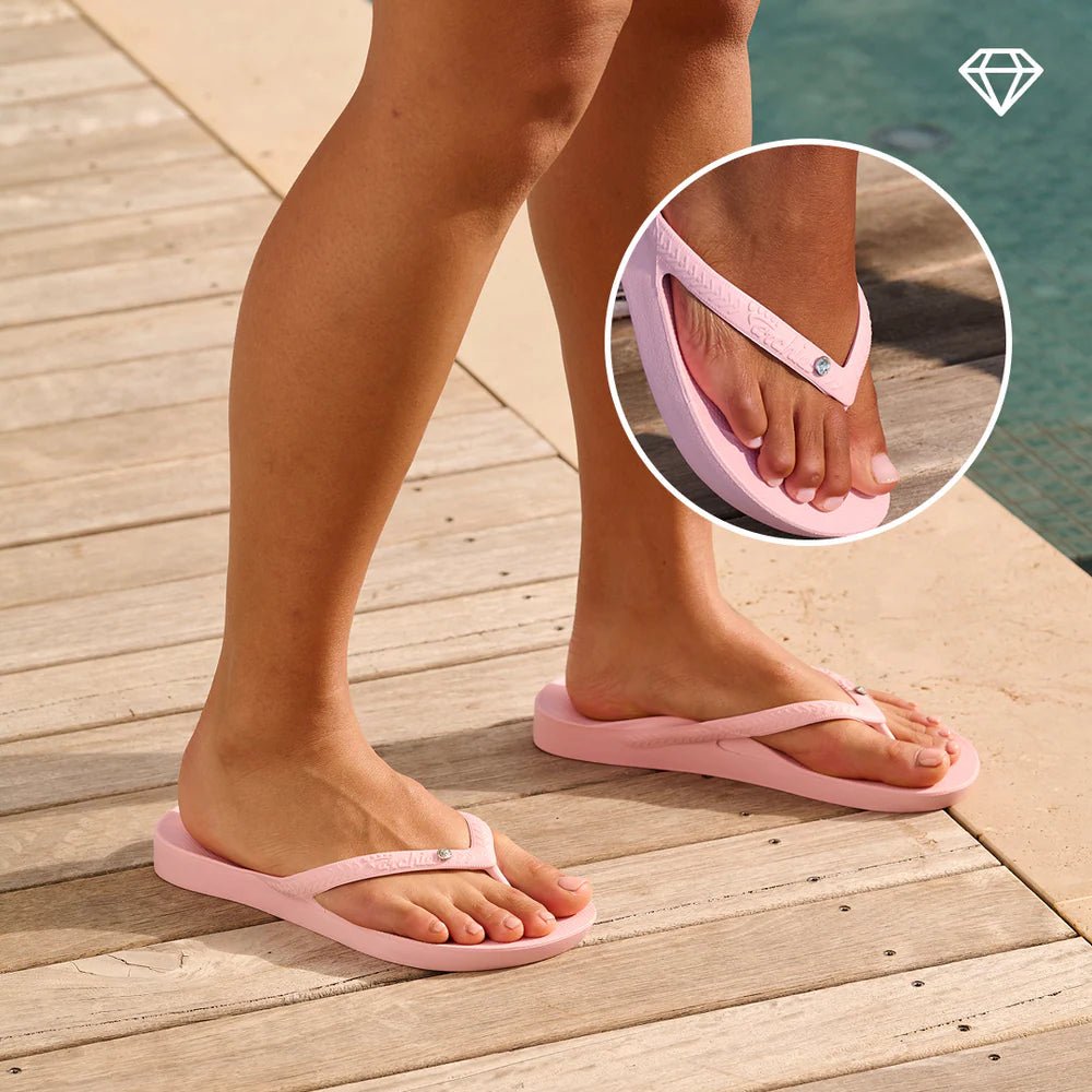 Slippers Met Voetbed | Roze Met Steentje - Colorie the Hague