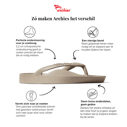 Slippers Met Voetbed | Taupe Met Steentje - Colorie the Hague