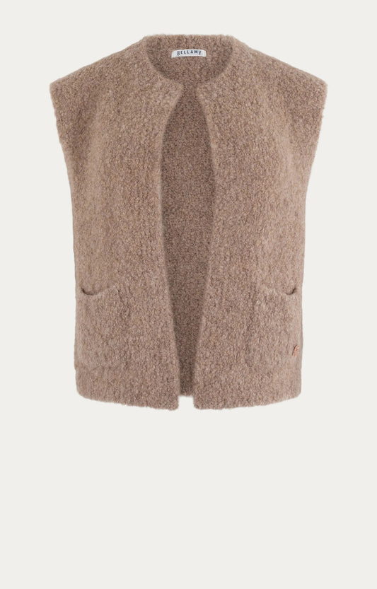 Wollen Gilet | Arisbe | Sand Solid - Colorie the Hague