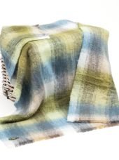 Wollen Mohair Plaid | Groen Blauw Geblokt - Colorie the Hague