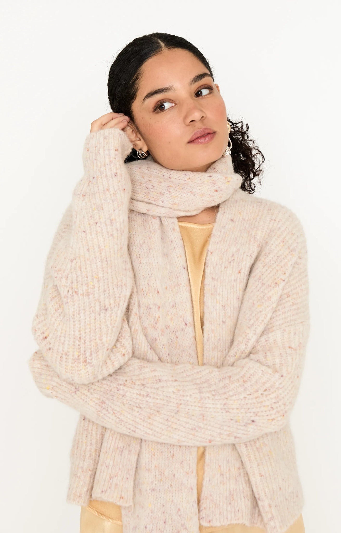 Wollen Shawl | Milo | Cream Solid - Colorie the Hague