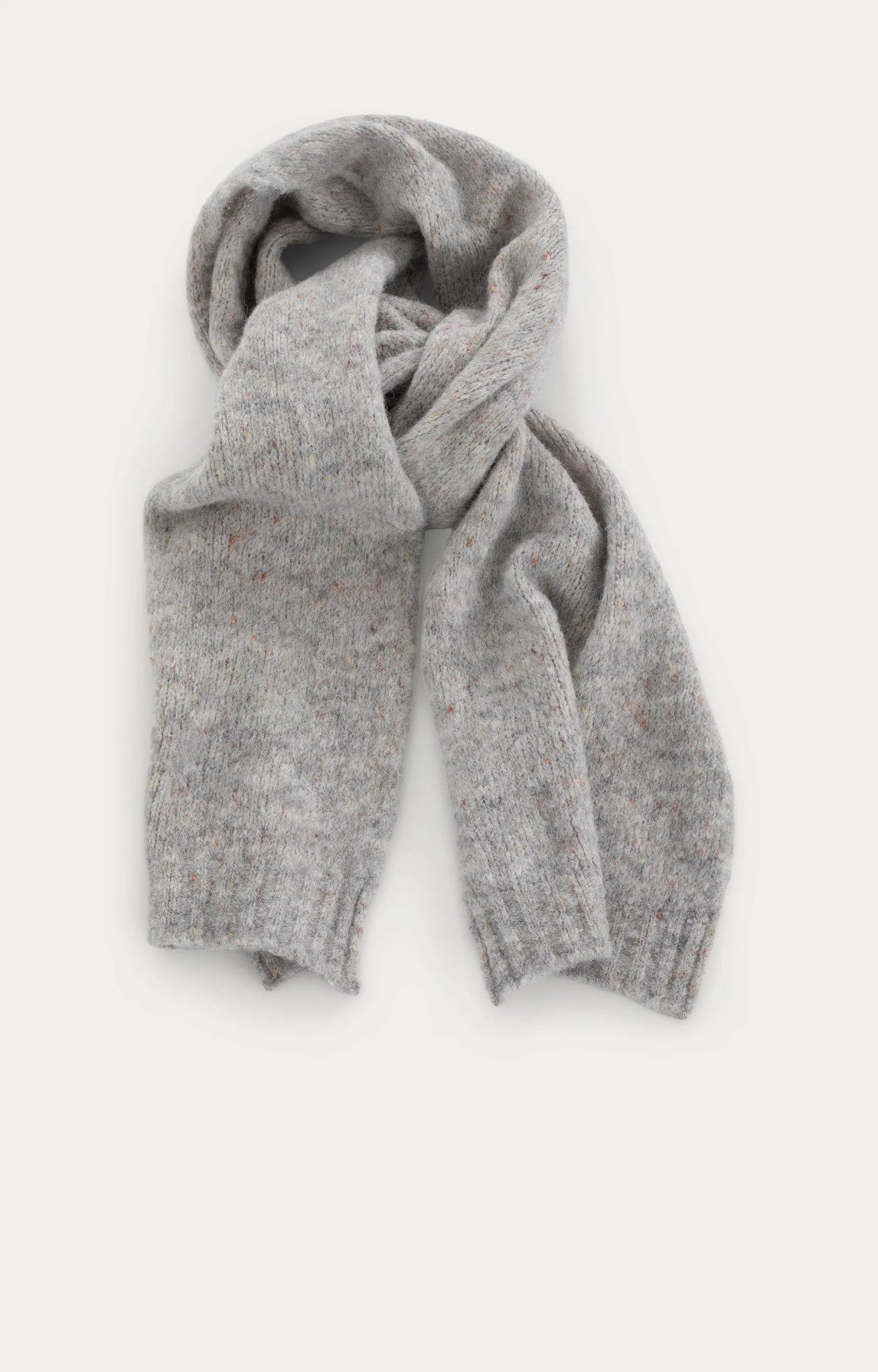 Wollen Shawl | Milo | Grey Melange Solid - Colorie the Hague