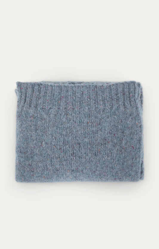 Wollen Shawl | Milo | Misty Blue Solid - Colorie the Hague
