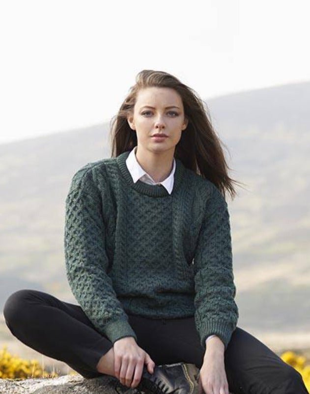 Wollen Trui | Crew Neck | Moss - Colorie the Hague