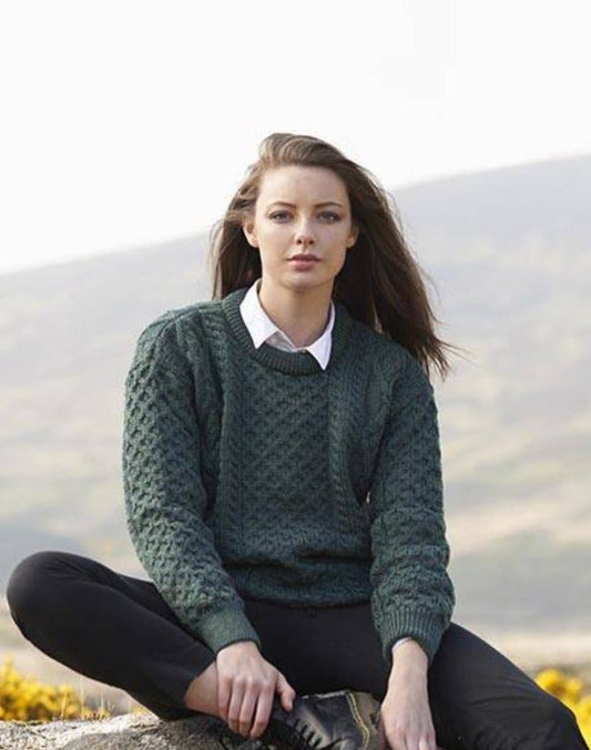 Wollen Trui | Crew Neck | Moss - Colorie the Hague