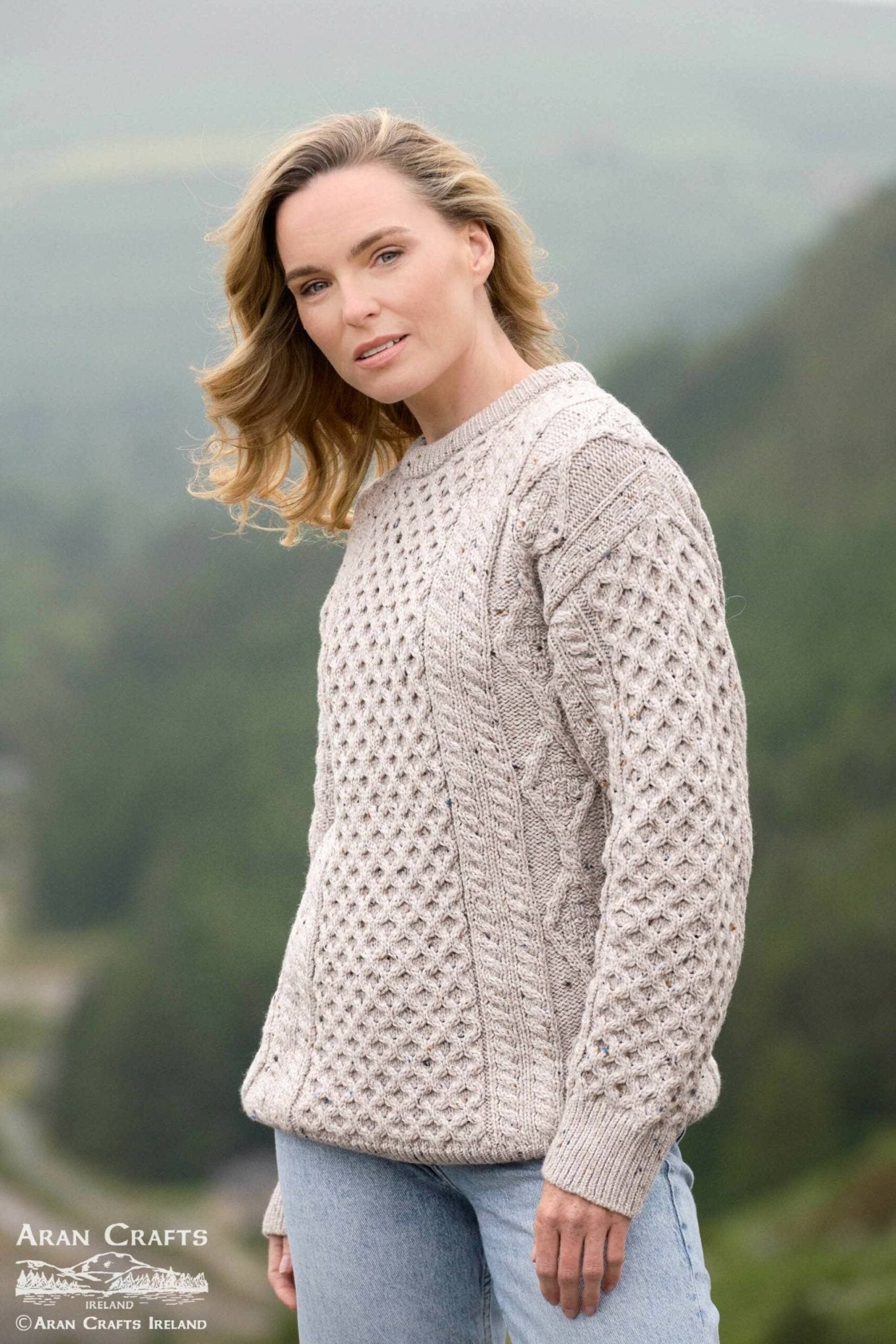 Wollen Trui | Crew Neck | Oatmeal - Colorie the Hague