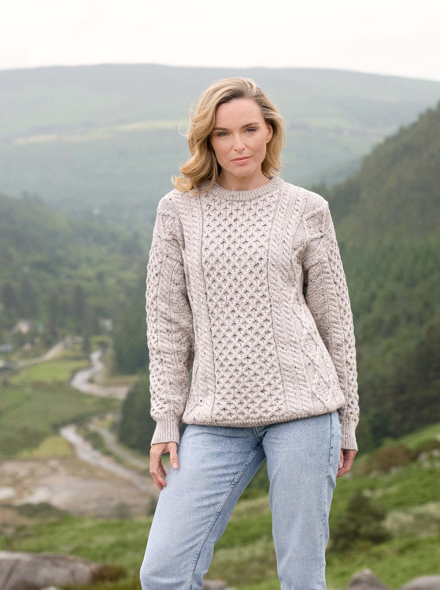 Wollen Trui | Crew Neck | Oatmeal - Colorie the Hague