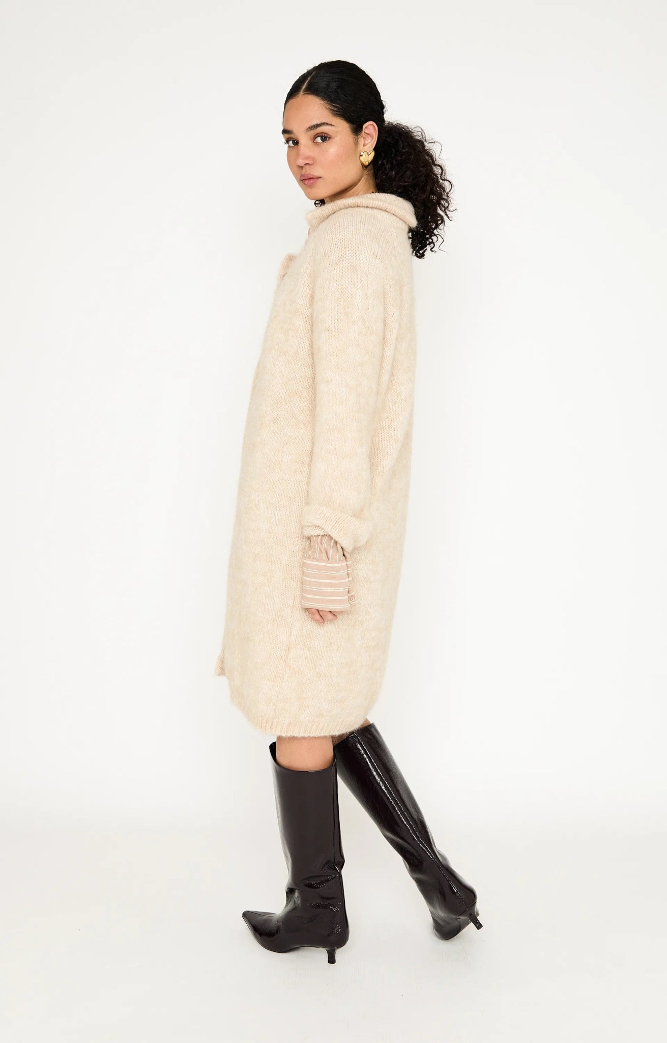 Wollen vest | Mabel | Sand Solid - Colorie the Hague