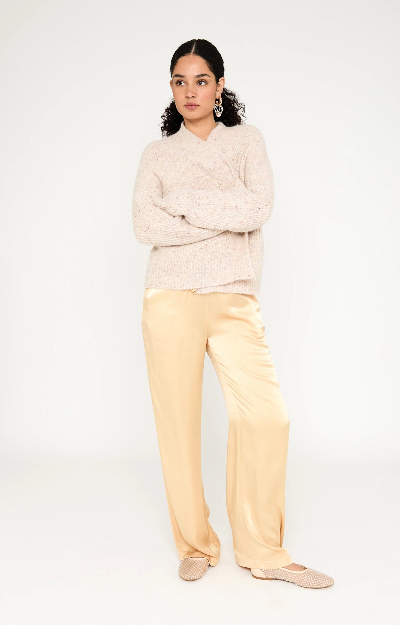 Wollen Vest | Michelle | Cream Solid - Colorie the Hague