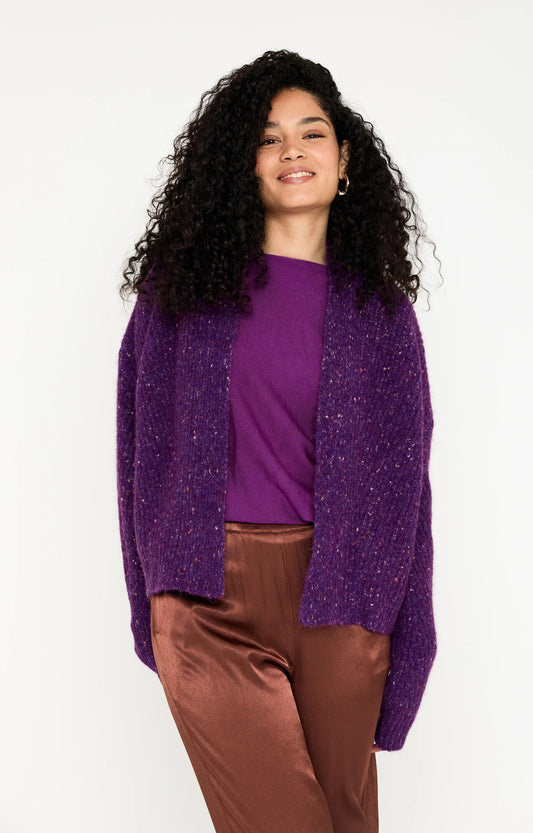 Wollen Vest | Michelle | Dark Purple Solid - Colorie the Hague