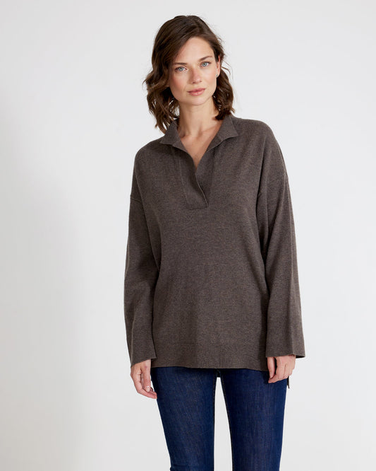 Bittan Sweater Dark Taupe - Colorie