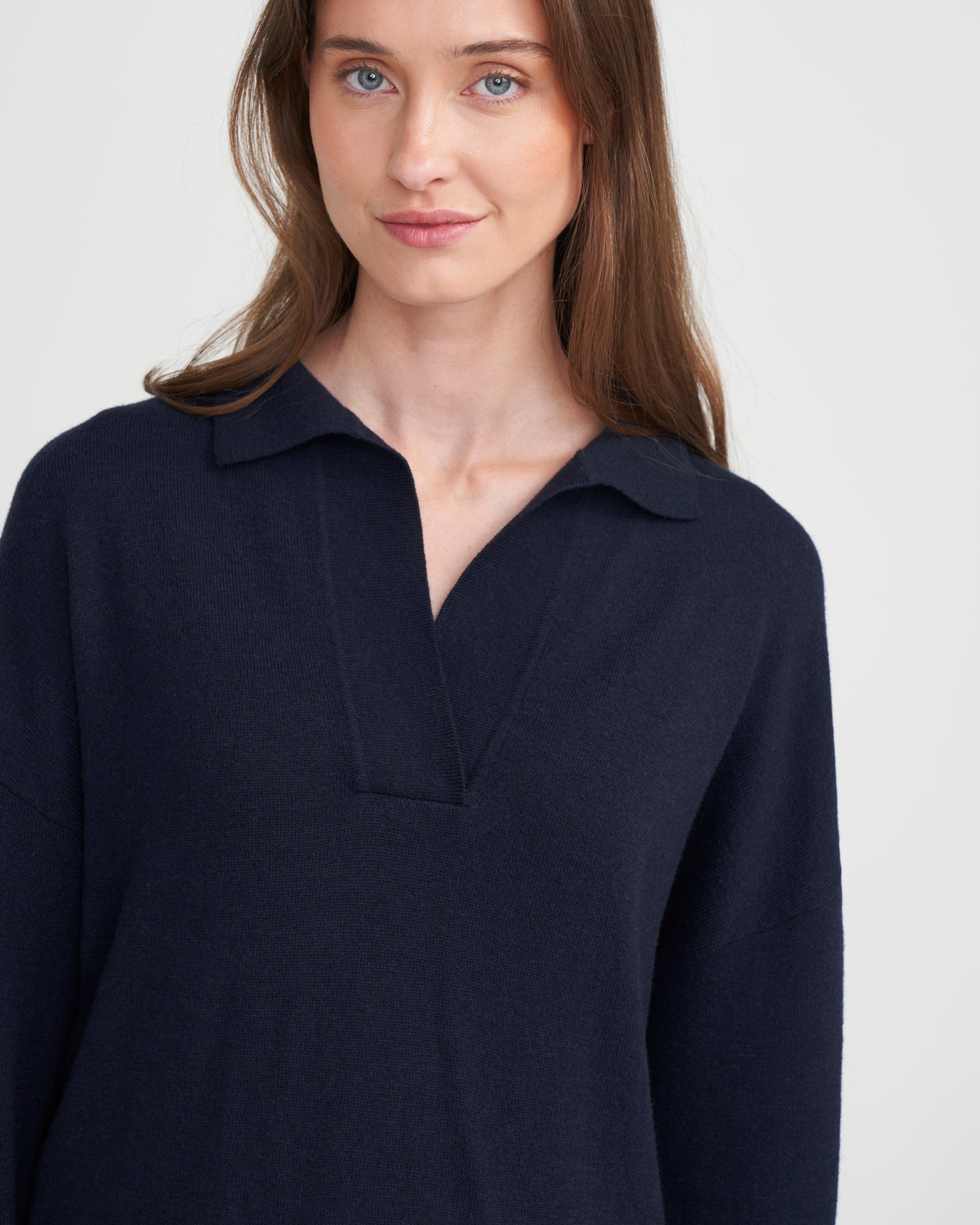 Bittan Sweater | Wollen Polo Trui - Colorie