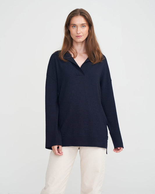 Bittan Sweater | Wollen Polo Trui - Colorie