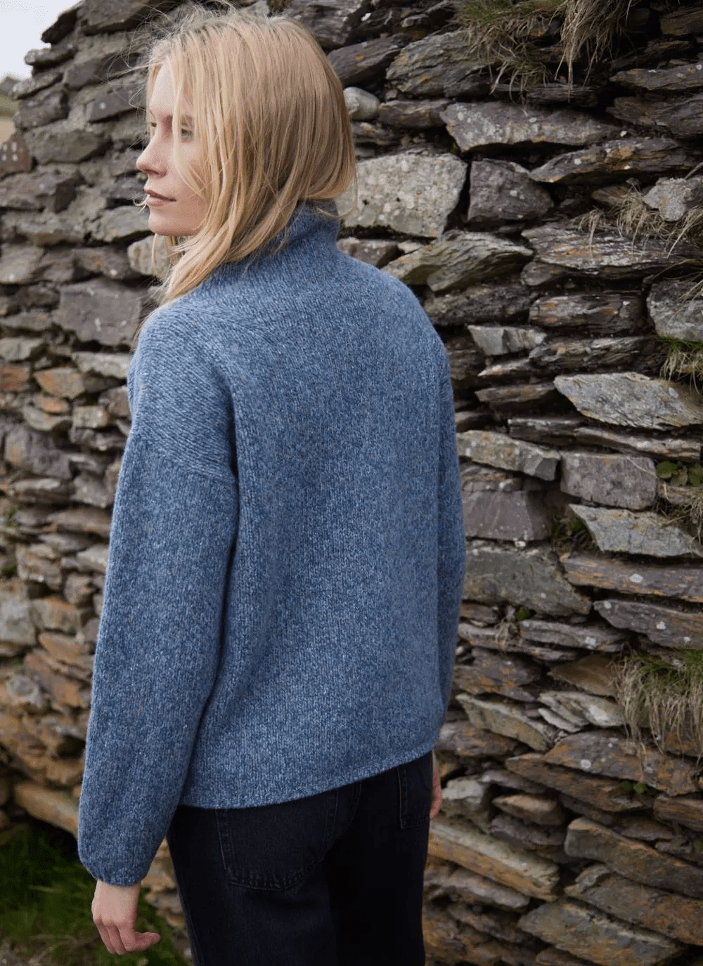 Funnel Neck | Ierse Wollen Trui - Colorie