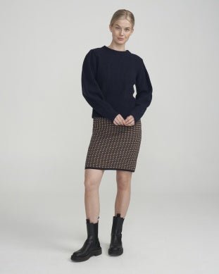 Gry Skirt Check Pattern - Colorie