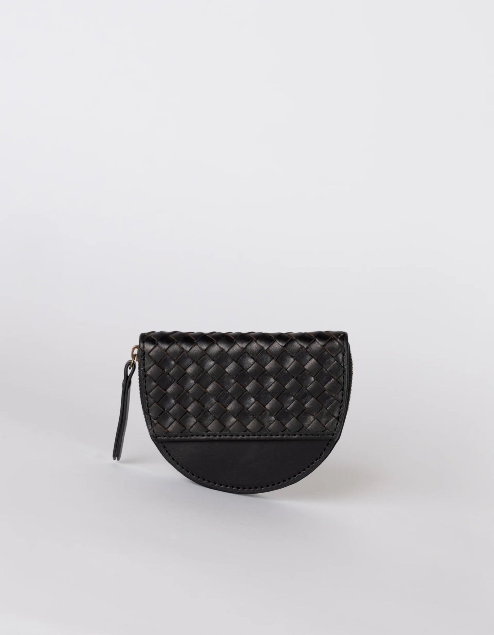 Laura Coin Purse Woven Leader Black - Colorie