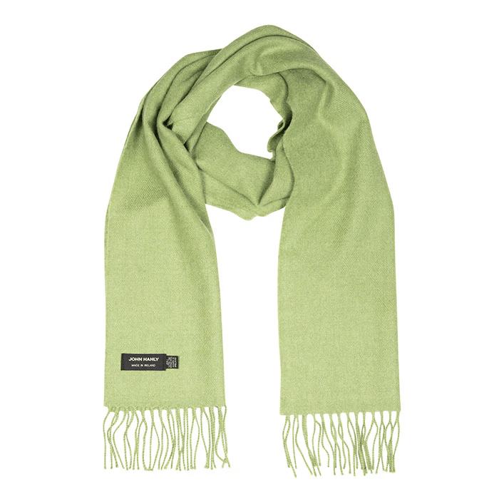 Merino Wollen Sjaal Solid Apple Green - Colorie