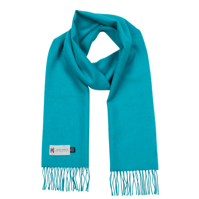 Merino Wollen Sjaal Turquoise Blue - Colorie