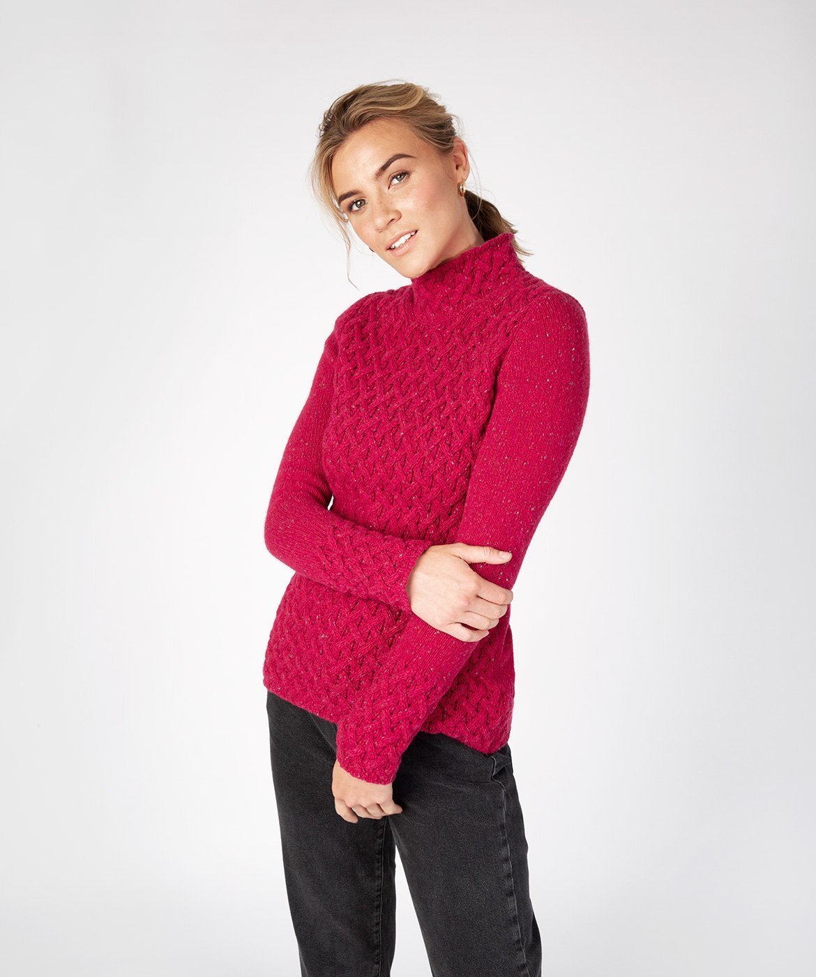 Trellis Sweater Bramble Berry | Ierse Wollen Trui - Colorie